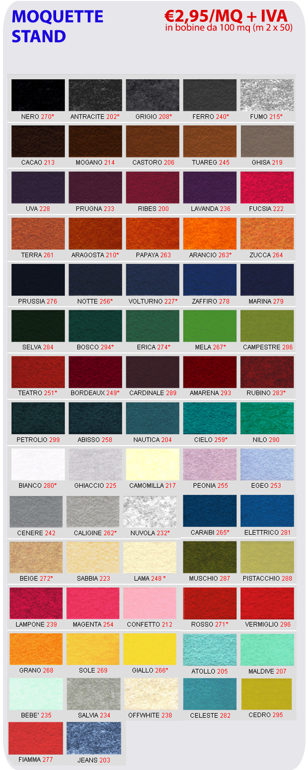 moquette da fiera