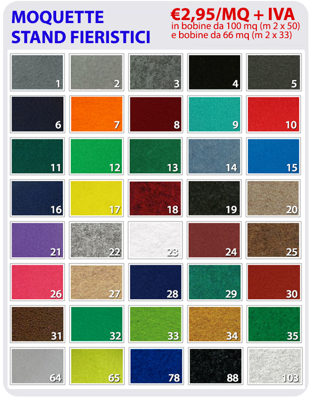 moquette per fiere
